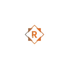 Square R  logo letters design
