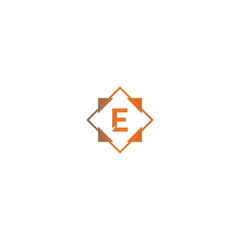 Square E  logo letters design