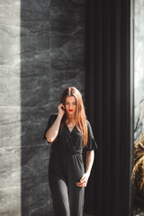 Fototapeta premium beautiful model on the city streets