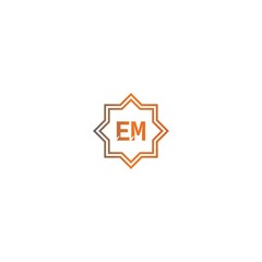 Square EM  logo letters design