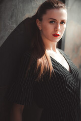 beautiful model on the city streets