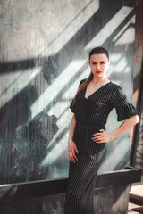 beautiful model on the city streets