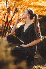 beautiful model on the city streets