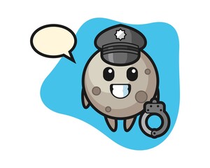 Moon cartoon as a police