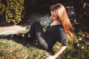 beautiful model on the city streets