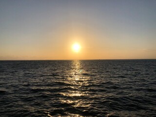 sunset, sea, sun, ocean, sky, water, sunrise, horizon, nature, beautiful, orange, evening, cloud, beach, coast, landscape, clouds, reflection, waves, dusk, light, summer, blue, travel