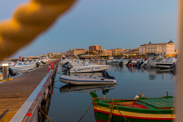 boats in the harbor