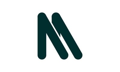 Abstract AM simple illustration vector logo