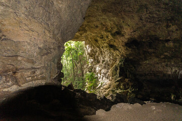 Rio Frio Caves and Cave Waterfalls in Belize.