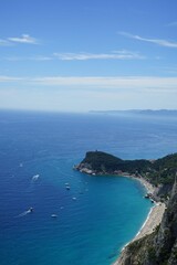 Fototapeta na wymiar Bay of the Saracens and Punta Crena, Liguria - Italy