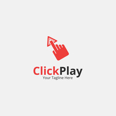 Click play logo and symbol template.emblem.creative symbol.icon.simple.unique.modern and elegant logo design