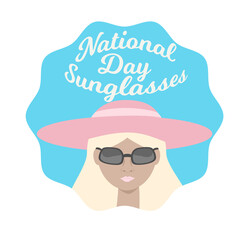 National Sunglasses Day Vector Illustration. Suitable for Greeting Card, Poster and Banner.