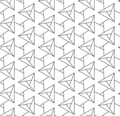 Repeat Decorative Vector Triangular Shapes Texture. Repetitive Modern Graphic Continuous Art Pattern. Continuous Line Geo Design 