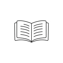 Book icon design vector template. Line style. EPS 10.