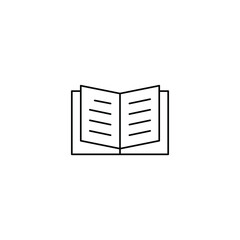 Book icon design vector template. Line style. EPS 10.