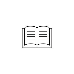 Book icon design vector template. Line style. EPS 10.