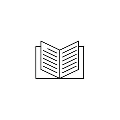 Book icon design vector template. Line style. EPS 10.