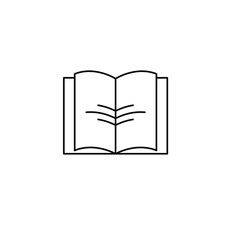 Book icon design vector template. Line style. EPS 10.