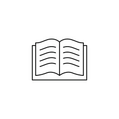 Book icon design vector template. Line style. EPS 10.