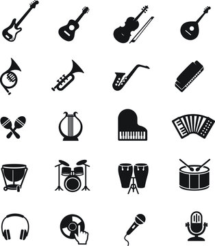 musical instruments icons