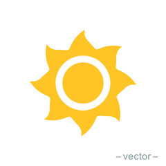 Sun icon vector for your web design, logo, UI. illustration