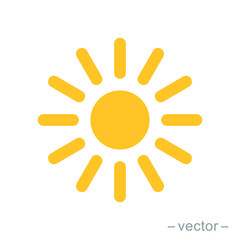 Sun icon vector for your web design, logo, UI. illustration