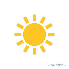 Sun icon vector for your web design, logo, UI. illustration
