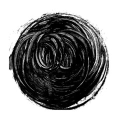 vector Black circle paint ink brush, brush strokes, brushes, lines, frames, grungy. Grungy brushes collection on white background