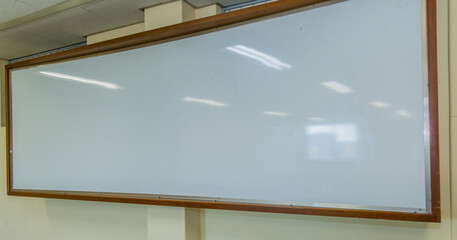 Large classroom white board with wooden frame