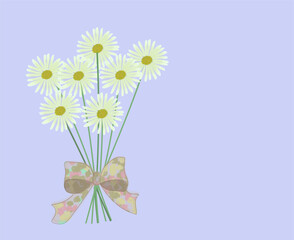 デイジー花束　紫