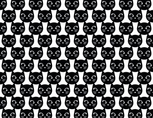 Cat vector seamless Pattern design isolated wallpaper background cartoon. kitten fabric and decor