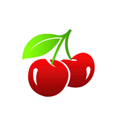 red Cherry vector illustration