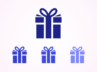 Gift Box icon design template. Trendy style, vector eps 10. Solid icon style.