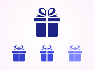Gift Box icon design template. Trendy style, vector eps 10. Solid icon style.