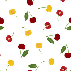 Cherry. Seamless Vector Patterns