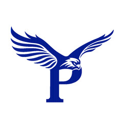 Fototapeta premium P blue bird with wings