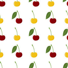 Cherry. Seamless Vector Patterns