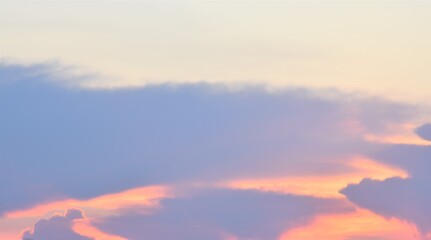 clouds in the sky in evening