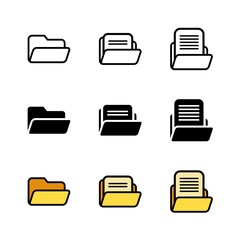 Folder Icon : Suitable for Office Theme, Business / Finance Theme, Education Theme, Digital Theme, Infographics and Other Graphic Related Assets.