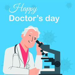 happy doctor's day vector illustration