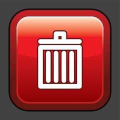 A trash bin icon illustration.