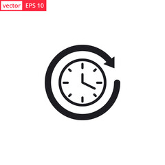 Clock icon vector design template. EPS 10