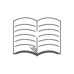 A open notebook illustration.