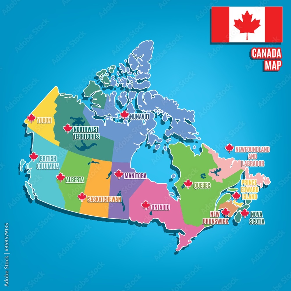 Wall mural canada map