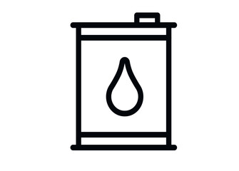 Oil vector icon, gasoline symbol. Modern, simple flat vector illustration for web site or mobile app