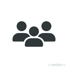 People flat style icon vector. Team work symbol. Group of humans sign For your web site design, logo, app, UI. illustration