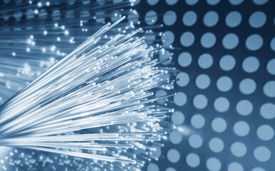 abstract background of fiber optic network cables