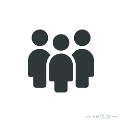 People flat style icon vector. Team work symbol. Group of humans sign For your web site design, logo, app, UI. illustration