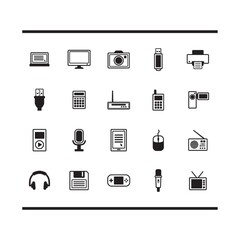collection of technology icons