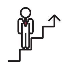Businessman on stairs